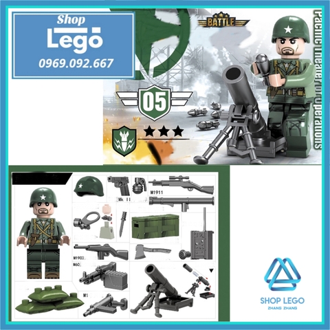 Xếp hình Cuộc chiến Liên Triều Bộ binh Mỹ Lego Minifigures No.71020