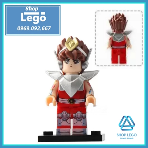 Xếp hình Athena - Pegasus - Cygnus Hyoga - Shiryu - Ikki trong Saint Seiya Lego Minifigures POGO PG8128