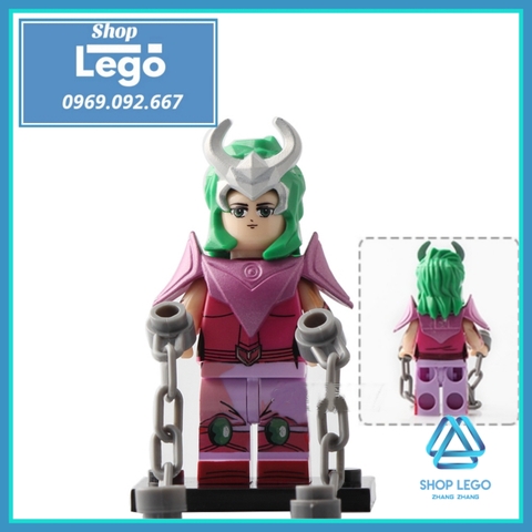 Xếp hình Athena - Pegasus - Cygnus Hyoga - Shiryu - Ikki trong Saint Seiya Lego Minifigures POGO PG8128