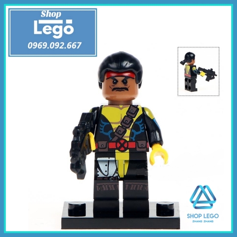 Xếp hình Forge - Domino - Omega Red - Sunfire - Radioactive Man- Pyro- Ripclaw- Union Jack Lego Minifigures POGO PG8082