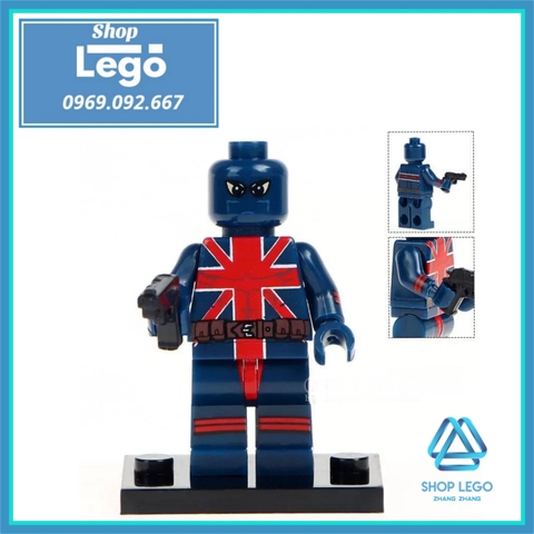 Xếp hình Forge - Domino - Omega Red - Sunfire - Radioactive Man- Pyro- Ripclaw- Union Jack Lego Minifigures POGO PG8082