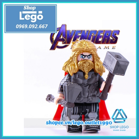 Xếp hình Thần sấm Thor Avengers Endgame mới nhất 2021 trong Marvel Lego Minifigures V001
