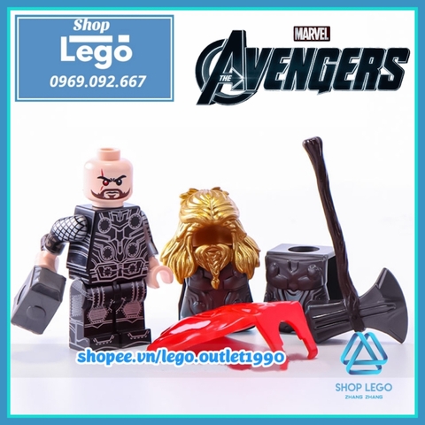 Xếp hình Thần sấm Thor Avengers Endgame mới nhất 2021 trong Marvel Lego Minifigures V001