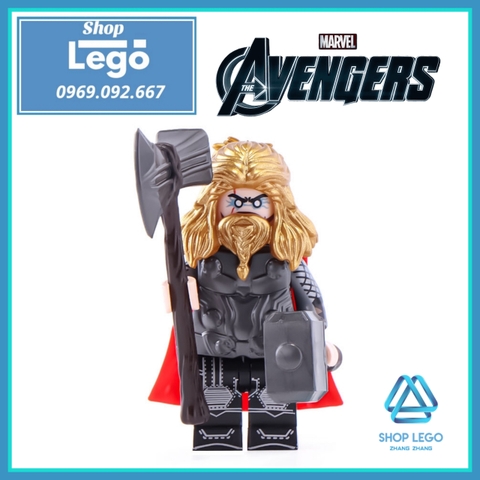 Xếp hình Thần sấm Thor Avengers Endgame mới nhất 2021 trong Marvel Lego Minifigures V001