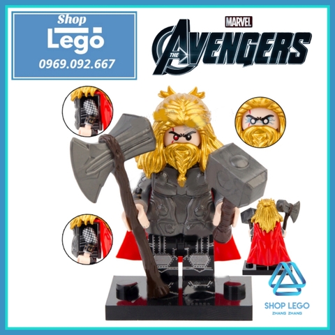 Xếp hình Thần sấm Thor Avengers Endgame mới nhất 2021 trong Marvel Lego Minifigures V001
