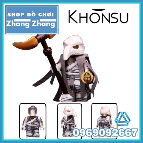 Đồ chơi xếp hình Khonsu thần cai quản mặt trăng trong Moon Knight Marvel Minifigures Xinh XH1897