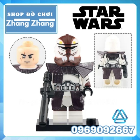 Đồ chơi xếp hình Star Wars Chiến tranh giữa các vì sao ARC Commander Colt Commander Wolffe Minifigures Xinh X0333