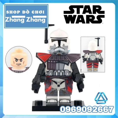 Đồ chơi xếp hình Star Wars Chiến tranh giữa các vì sao ARC Commander Colt Commander Wolffe Minifigures Xinh X0333