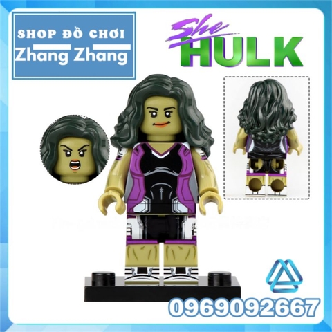 Đồ chơi xếp hình Nữ khổng lồ xanh She Hulk Marvel Minifigures Xinh XH1980