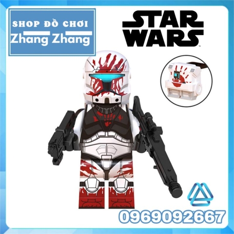 Đồ chơi xếp hình Star Wars Clone Commando Boss Chiến tranh giữa các vì sao Minifigures WM6124