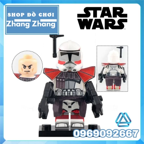 Đồ chơi xếp hình Star Wars Chiến tranh giữa các vì sao ARC Commander Colt Commander Wolffe Minifigures Xinh X0333