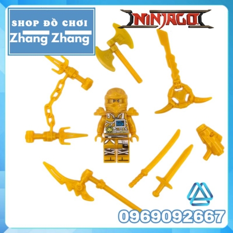 Đồ chơi xếp hình Ninjago Bản đặc biệt Vàng Golder Minifigures JR2020-2
