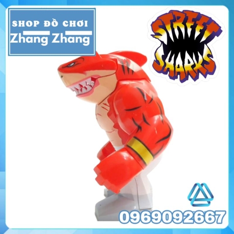 Đồ chơi xếp hình Street Shark nhân vật Big Slammu trong cá mập đường phố Minifigures Kopf KF1657 KF6152