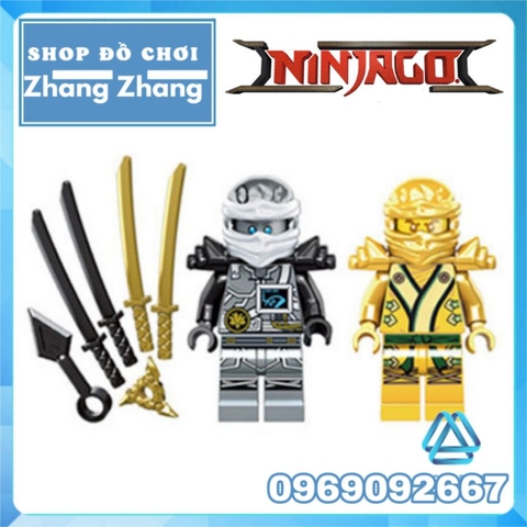Đồ chơi xếp hình Ninjago Kai Nya Jay Cole Zane Lloyd tặng kèm Golder Ninja Minifigures KSZ716