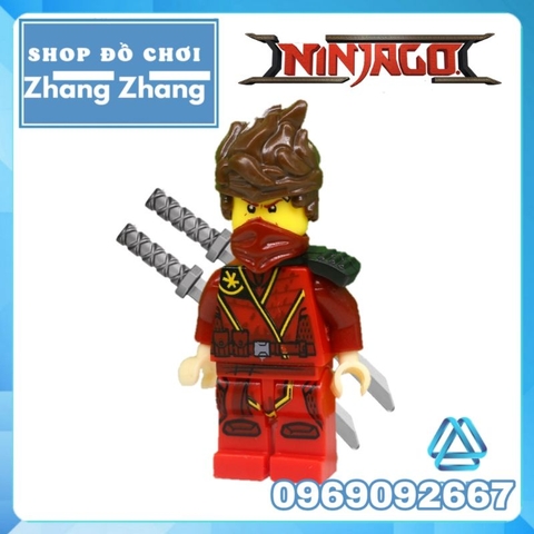 Đồ chơi xếp hình Ninjago Kai Zane Cole Lloyd Jay đại chiến Thunder Keeper trong Ngôi làng rừng xanh Minifigures