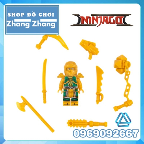 Đồ chơi xếp hình Ninjago Bản đặc biệt Vàng Golder Minifigures JR2020-2