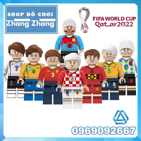Đồ chơi xếp hình các ngôi sao bóng đá đội tuyển World Cup 2022 Football Soccer Minifigures M8046