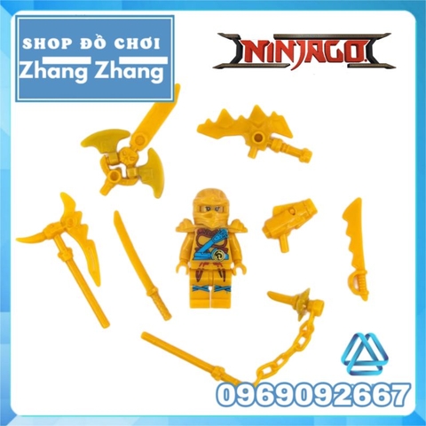 Đồ chơi xếp hình Ninjago Bản đặc biệt Vàng Golder Minifigures JR2020-2