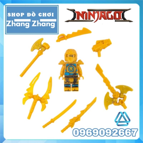Đồ chơi xếp hình Ninjago Bản đặc biệt Vàng Golder Minifigures JR2020-2