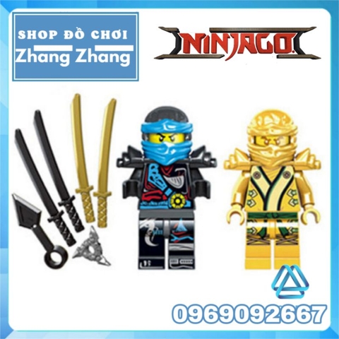 Đồ chơi xếp hình Ninjago Kai Nya Jay Cole Zane Lloyd tặng kèm Golder Ninja Minifigures KSZ716