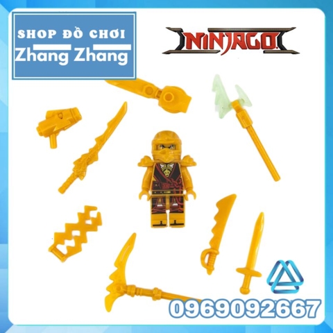 Đồ chơi xếp hình Ninjago Bản đặc biệt Vàng Golder Minifigures JR2020-2