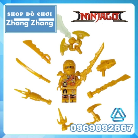 Đồ chơi xếp hình Ninjago Bản đặc biệt Vàng Golder Minifigures JR2020-2