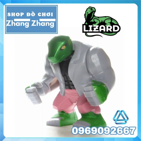 Đồ chơi xếp hình Thằn lằn Lizard trong Người nhện Spider Man Marvel Minifigures Bigfigures POGO PG1806 PG8118