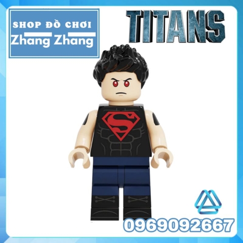 Đồ chơi Xếp hình Biệt đội Titans Superboy Dove Hawk Aqualad Wonder Girl Raven Robin Beast Boy Minifigures Kopf KF6114