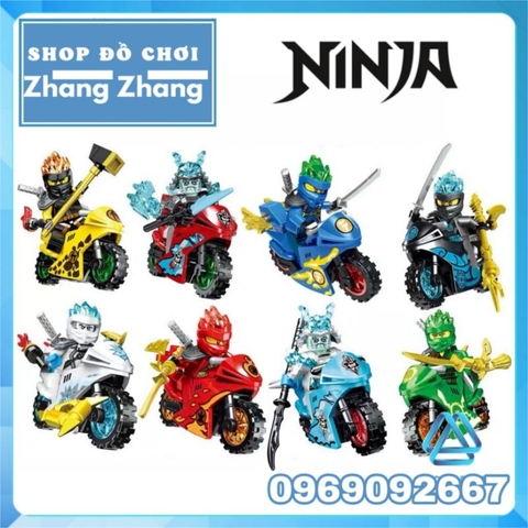 Đồ chơi xếp hình xe đua kèm Kai Nya - Jay Lloyd - Cole Zane - General Vex - Ice Empere Ninja Minifigures PRCK 61082