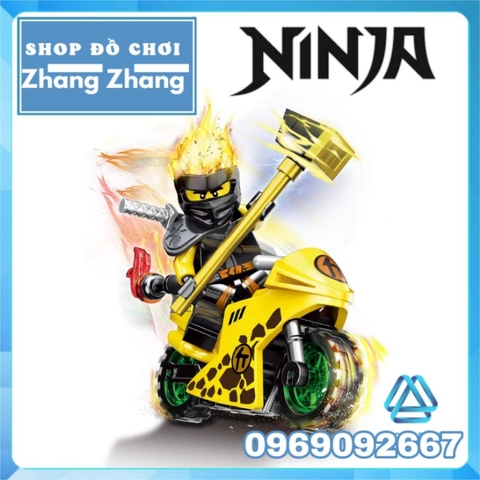 Đồ chơi xếp hình xe đua kèm Kai Nya - Jay Lloyd - Cole Zane - General Vex - Ice Empere Ninja Minifigures PRCK 61082