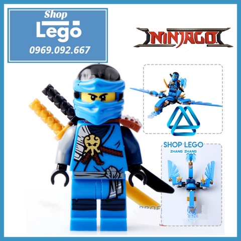 Xếp hình Ninjago Jay Lloyd Kai Cole Zane Stone Scout Chop rai Cryptor tặng kèm Rồng bay Lego Minifigures SY626