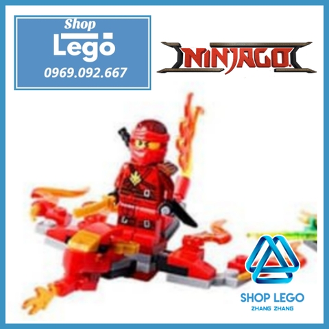 Xếp hình Ninjago Jay Lloyd Kai Cole Zane Stone Scout Chop rai Cryptor tặng kèm Rồng bay Lego Minifigures SY626