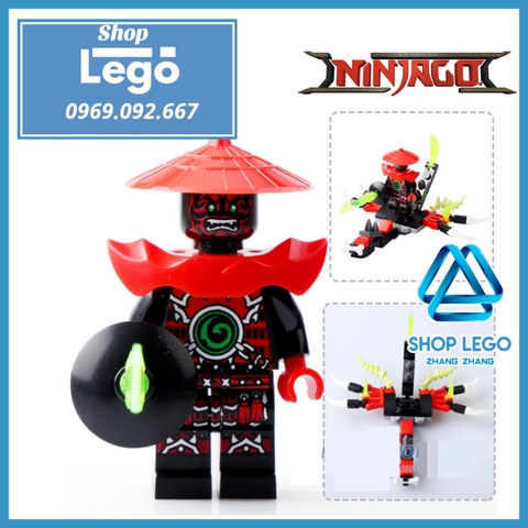 Xếp hình Ninjago Jay Lloyd Kai Cole Zane Stone Scout Chop rai Cryptor tặng kèm Rồng bay Lego Minifigures SY626