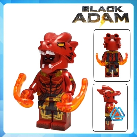 Đồ chơi xếp hình Black Adam Hawkman Atom Doctor Fate Isis Cyclone Sabbac Minifigures Kopf KF6177