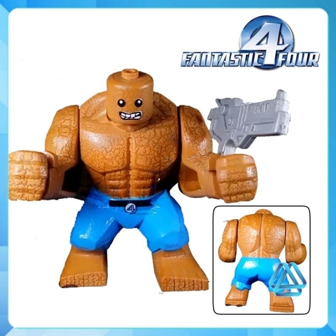 Đồ chơi xếp hình Fantastic 4 bộ tứ siêu đẳng Dortor Doom Pyro Spider Man Human Touch The Thing Minifigures Jinrun JR136