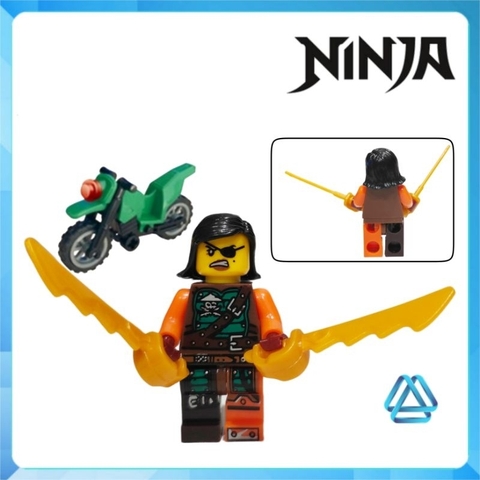 Đồ chơi xếp hình Ninjago và xe máy Zay Zane - Kai Cyren - Cole Lloyd - Nadakhan Nya Minifigures Jinrun JR791