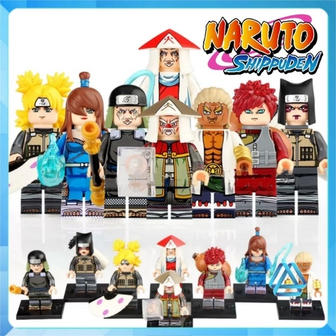 Đồ chơi xếp hình lắp ráp Naruto Ohnoki Sarutobi Terumi Mei Raikage Gaara Temari Kankuro Minifigures WM6111