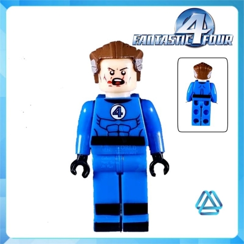 Đồ chơi xếp hình Fantastic 4 bộ tứ siêu đẳng Dortor Doom Pyro Spider Man Human Touch The Thing Minifigures Jinrun JR136