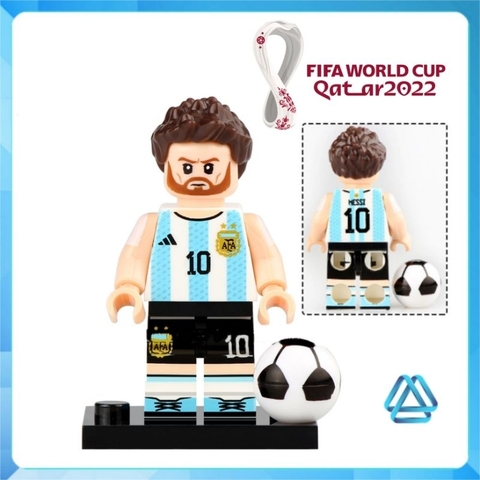 Đồ chơi xếp hình lắp ráp cầu thủ bóng đá nổi tiếng Ronaldo Messi Neymar De Bruyne Bale Minifigures G0103