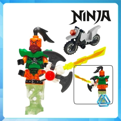 Đồ chơi xếp hình Ninjago và xe máy Zay Zane - Kai Cyren - Cole Lloyd - Nadakhan Nya Minifigures Jinrun JR791