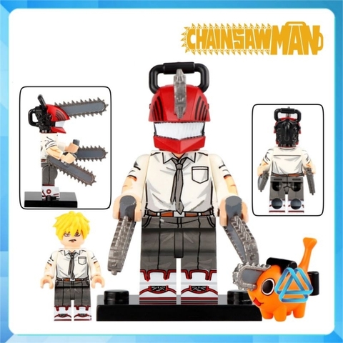 Đồ chơi xếp hình Chainsaw Man lắp ráp thợ săn quỷ Pochita và Denji Minifigures WM6159 WM2523 WM2524