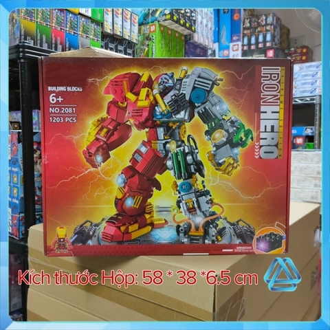Đồ chơi xếp hình Hulkbuster trong người sắt Iron Man phiên bản lai người khổng lồ xanh Minifigures LW2081