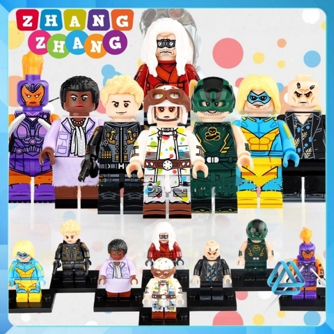 Đồ chơi xếp hình Suicide Squad Thinker Javelin Blackguard Polka Dot Man Savant Mongul Minifigures Xinh G0106