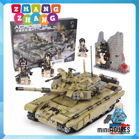Đồ chơi xếp hình xe tăng T90 Tank Scorpio Decepticon Tank Army Tiger Minifigures Xingbao XB06015