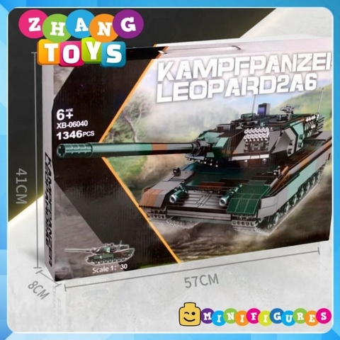 Đồ chơi xếp hình xe tăng Leopard 2A6 gồm 1346 mảnh ghép Minifigures Xingbao 06040 XB06040