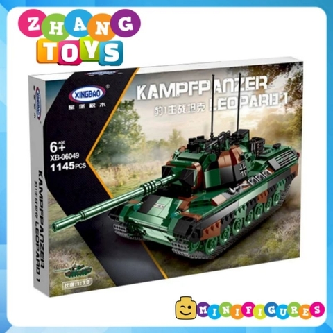 Đồ chơi xếp hình xe tăng chiến đấu Leopard 1 gồm 1145 mảnh ghép Minifigures Xingbao 06049 XB06049
