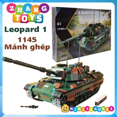 Đồ chơi xếp hình xe tăng chiến đấu Leopard 1 gồm 1145 mảnh ghép Minifigures Xingbao 06049 XB06049