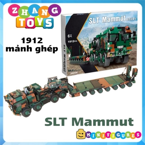 Đồ chơi xếp hình Xe quân sự vận tải hạng nặng SLT Mammut lắp ráp gồm 1912 mảnh ghép Minifigures Xingbao 06046 XB06046