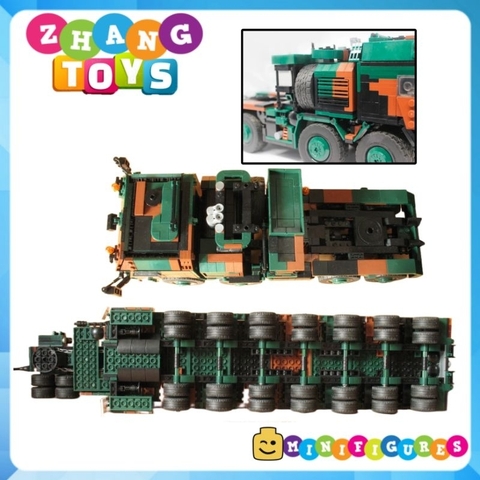 Đồ chơi xếp hình Xe quân sự vận tải hạng nặng SLT Mammut lắp ráp gồm 1912 mảnh ghép Minifigures Xingbao 06046 XB06046