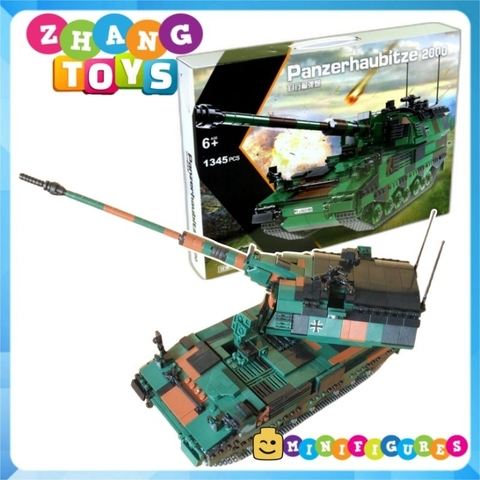 Đồ chơi xếp hình Lựu Pháo tự hành Panzerhaubitze 2000 PZH 2000 lắp ráp 1345 mảnh ghép Minifigures Xingbao 06047 XB06047